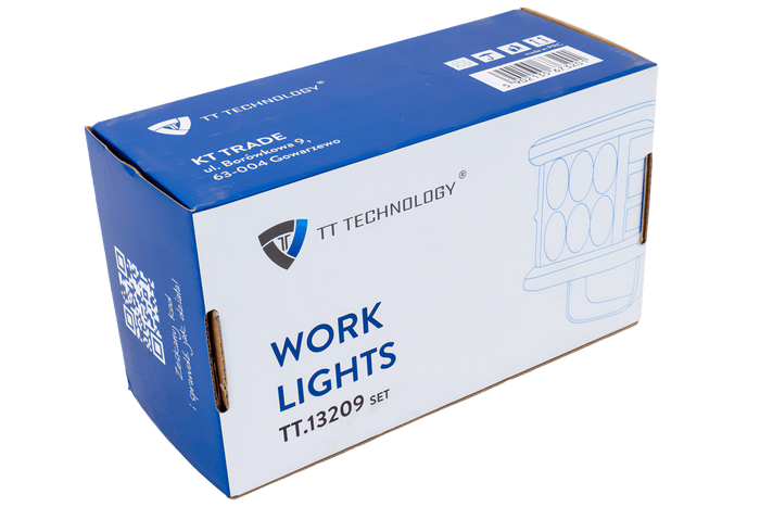 Két darabos LED munkalámpa szett, reflektorral TT TECHNOLOGY TT.13209 12xLED 2200lm