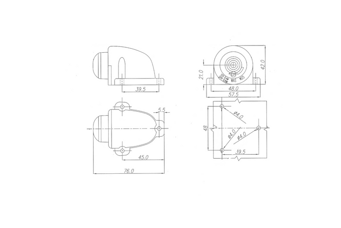 WAŚ W25 133 univerzális LED-es helyzetjelző lámpa