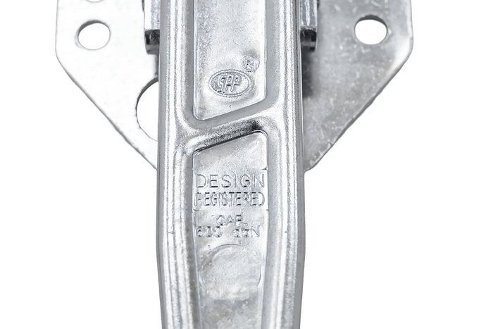 Oldalsó vonóhorog STEELPRESS ZB-04+Z-01A rögzítővel a pótkocsi teljes oldalsó lezárásához