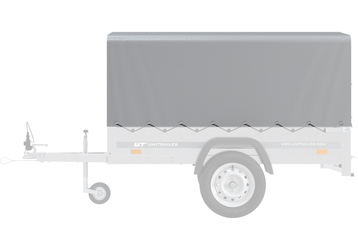 Váztakaró h-800 UNITRAILER ponyva pótkocsihoz 200x106cm GARDEN 200 KIPP