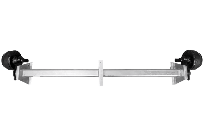 KNOTT VGB15MV fékezett tengely pótkocsihoz/szállítóhoz 1550kg 1616mm 2110mm 5x112