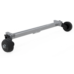 KNOTT VGB13M fékezett tengely pótkocsihoz/szállítóhoz 1350kg 900mm 1350mm 5x112