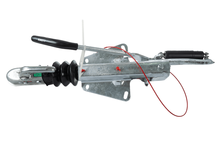 KNOTT KF17A ráfutószerkezet K20B vonóhoroggal 1700 kg-os pótkocsihoz V-típusú vonórúddal