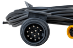 MANTES elektromos szerelés, utánfutó kábelköteg, 5,2 m, 13 tűs csatlakozó, 2x5 tűs bajonettzár