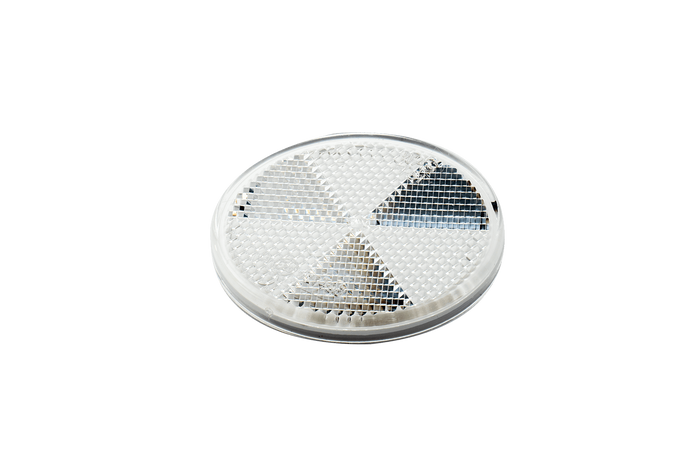 Kerek, öntapadós reflektor, fehér, WAŚ 61 mm-es reflektor