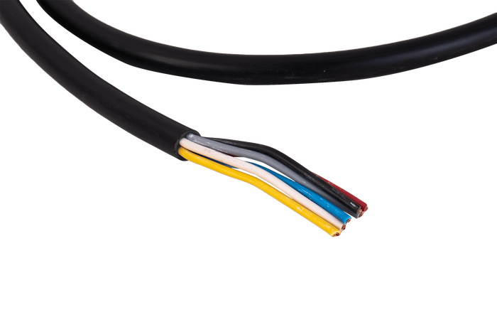 FRISTOM 6 tűs bal oldali bajonettzáras pótkocsihoz, sárga, 1 m kábellel