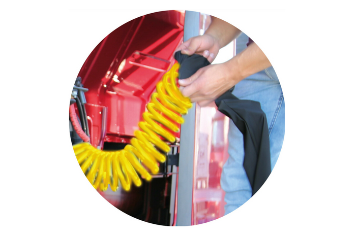 LAMPA Truck-Tights spirális kábelvédő 97171 rugalmas hüvely sárga 220 cm átmérő 11 cm