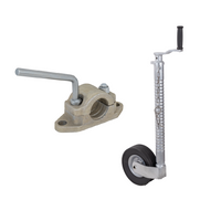 Jockey kerék szorítóval, öntöttvas szorító KNOTT TK48+B48C6, bordás cső, 300kg, 48mm, 700-940mm