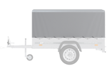Váztakaró h-800 UNITRAILER ponyva pótkocsihoz 200x106cm GARDEN 200 KIPP