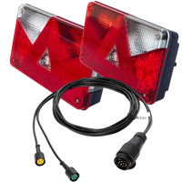 ASPÖCK MULTIPOINT V hátsó lámpák + MANTES 5m 13-tűs kábelköteg