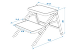 ProPlus 360823V01 Összecsukható kempinglépcső Kétlépcsős lépcső 150kg