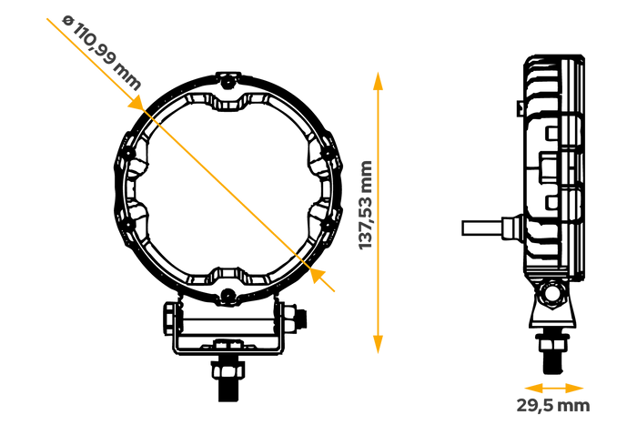 LED munkalámpa reflektor KAMAR X-SPIDER L0196 9xLED 1700lm