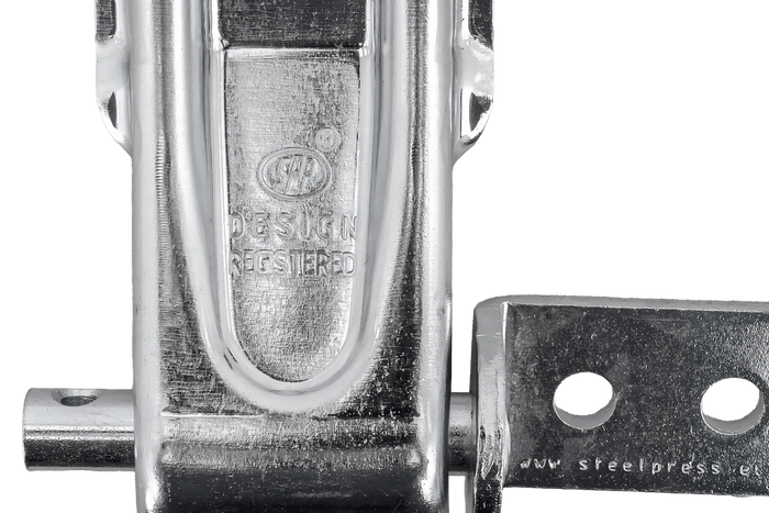 Oldalsó zsanér fogantyúval STEELPRESS ZW-01.270A+UZ-01B komplett pótkocsi oldalra szerelhető
