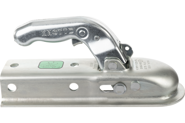 KNOTT KQ14-A gömbfejű vonóhorog 1400 kg-os pótkocsihoz, 50 mm-es négyzet alakú vonórúddal