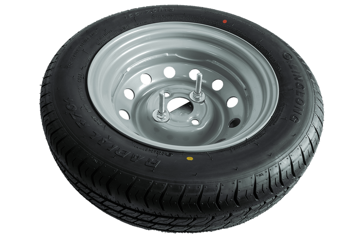 Pótkerék utánfutóhoz konzollal LINGLONG GUMIABRONCS 155/70 R13 75N UNITRAILER FELNI 4Jx13"H2 4x100 ET:30