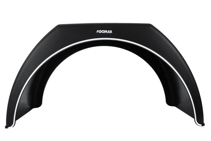 Két darabos iker sárvédő készlet 14-16"-os DOMAR DK3115 utánfutóhoz, lapos kerékívek 915/450 mm