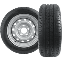 Két megerősített pótkocsi kerék szett LINGLONG GUMIABRONCS 195/50 R13C 104/101N UNITRAILER FELNI 5.5Jx13"H2 5x112 ET:30