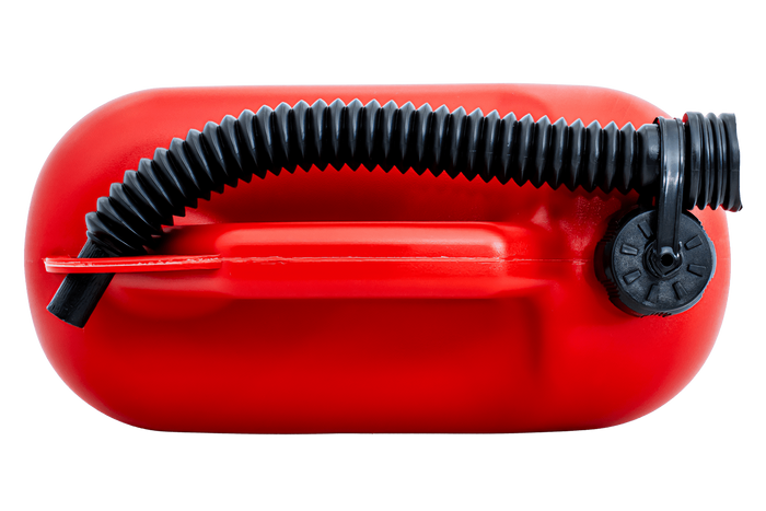 10 literes HERMON műanyag kanna tölcsérrel, piros