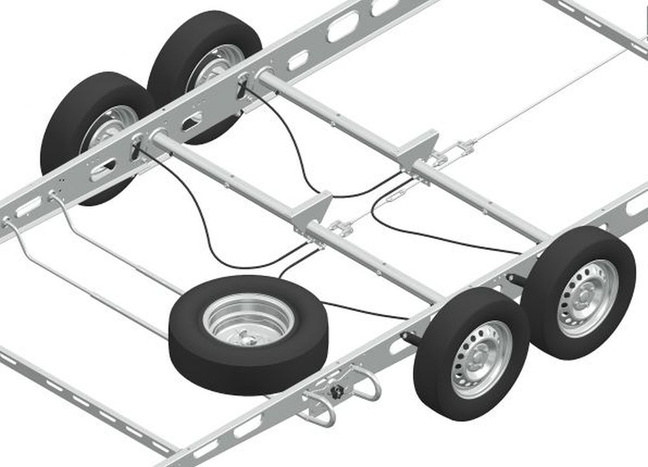 KNOTT pótkeréktartó lakókocsikhoz 1475-1850mm