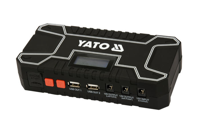 YATO YT-83082 külső akkumulátor 12000mAh LCD kijelzővel