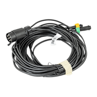 MANTES elektromos szerelés, utánfutó kábelköteg 7m, 7 tűs csatlakozó, 2x 5 tűs bajonettzár