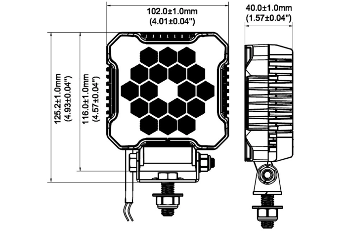 OUTLET LED munkalámpa fényszóró TruckLED L0172 18xLED 2800lm