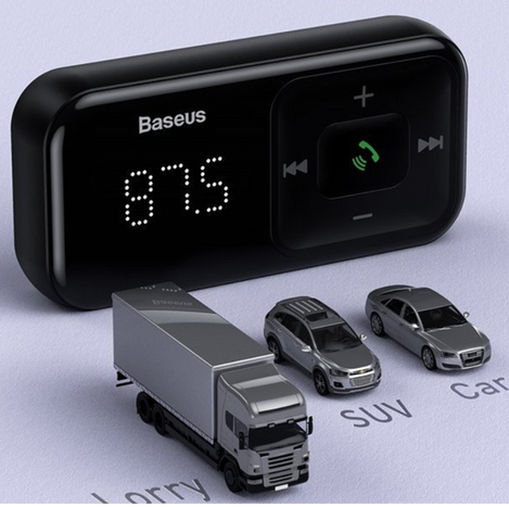BASEUS T típusú S-16 FM adó bluetooth 5.0 MP3 + autós töltő 2x USB
