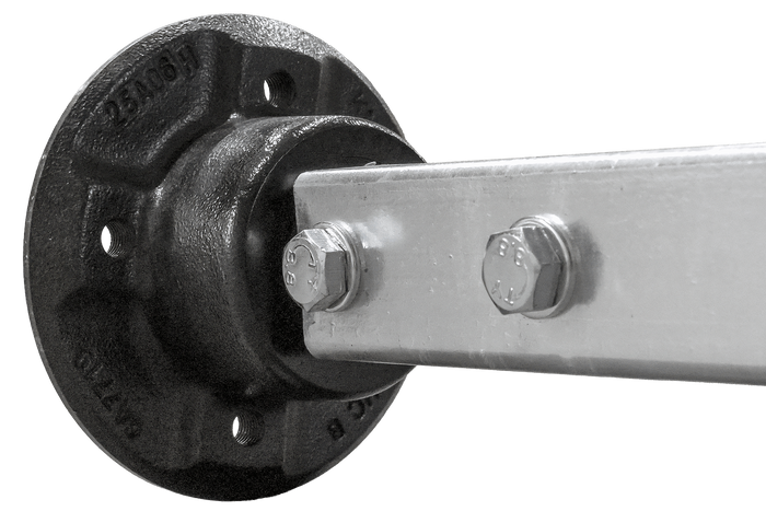 KNOTT VR7 fékezetlen merev tengely rugós pótkocsihoz 750kg 1240mm 1580mm 4x100