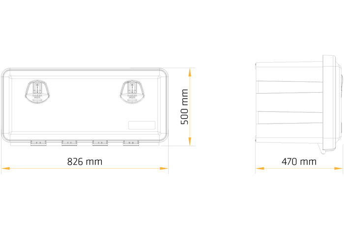 DAKEN 81108 JUST szerszámosláda 826x500x470mm 127l