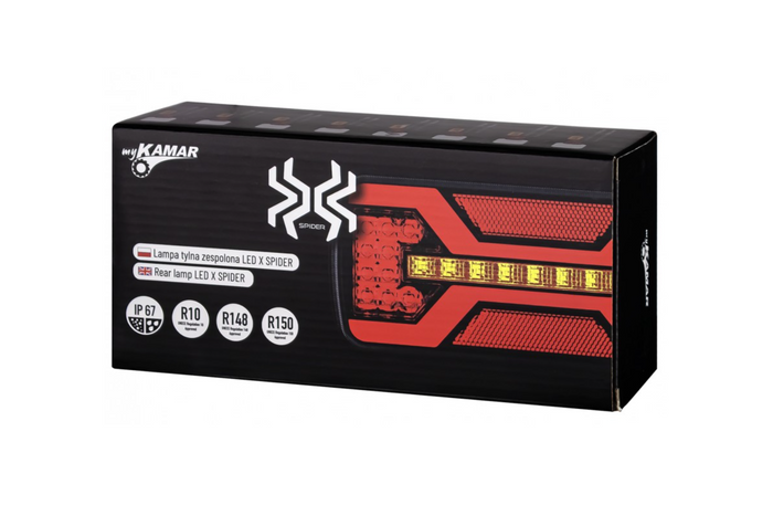 KAMAR X-SPIDER L2431 hátsó lámpa bajonettzárral 5 tűs 6 funkciós jobb