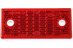 Téglalap alakú, lyukas reflektor PIROS DOBPLAST 76x34mm reflektorlámpa
