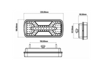 KAMAR X-SPIDER L2425 LED hátsó lámpa 5 funkciós univerzális