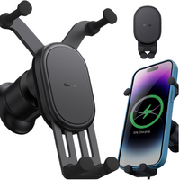 BASEUS Stable Gravitional autós telefontartó Qi 15W vezeték nélküli töltéssel a szellőzőnyílásba
