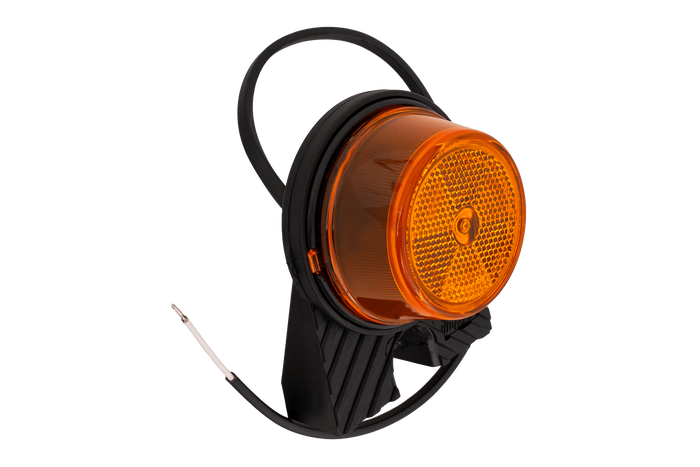 FRISTOM FT-059 LED narancssárga univerzális helyzetjelző lámpa szögletes konzollal