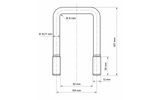 DROMET négyzet alakú bilincs C típusú bilincs M12 92×167mm