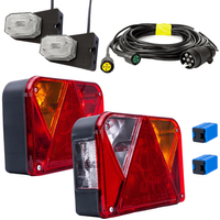 Lámpakészlet: DOBPLAST DPT35 hátsó lámpák + ASPÖCK FLEXIPOINT I oldalsó helyzetjelzők + MANTES 5,2 m-es 7 tűs kábelköteg