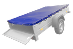 UNITRAILER lapos ponyva pótkocsihoz 230x125cm KERTI PÓTKOCSI 230 KIPP