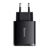 BASEUS Kompakt 2xUSB-A, USB-C fali töltő