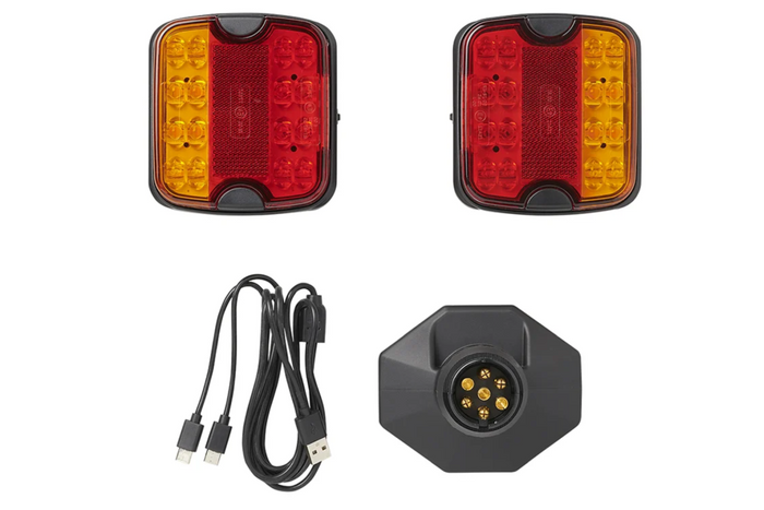 ProPlus LED 7 tűs hátsó lámpák 4 funkciós bal + jobb, mágneses, bluetooth-os