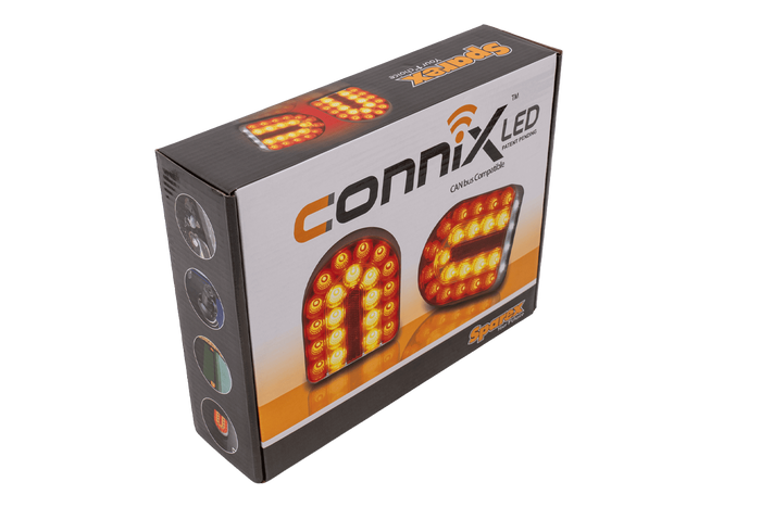SPAREX CONNIX S.130977 LED hátsó lámpák 4 funkciós bal + jobb, vezeték nélküli, mágneses