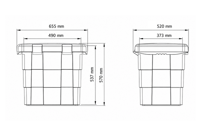 DAKEN 86014 PITBOX ömlesztett anyagokhoz, homokhoz, útsóhoz való tartály 655x570x520mm 108,5l
