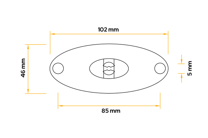 ASPÖCK FLATPOINT II LED-es helyzetjelző lámpa, narancssárga, univerzális