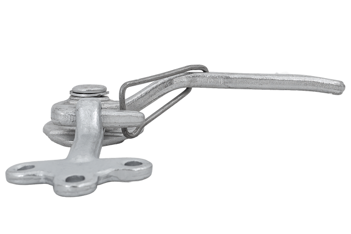 Bal oldali vonóhorog WINTERHOFF WV 10-L + WVG 10-A rögzítőelemekkel, teljes pótkocsi oldalsó zárral