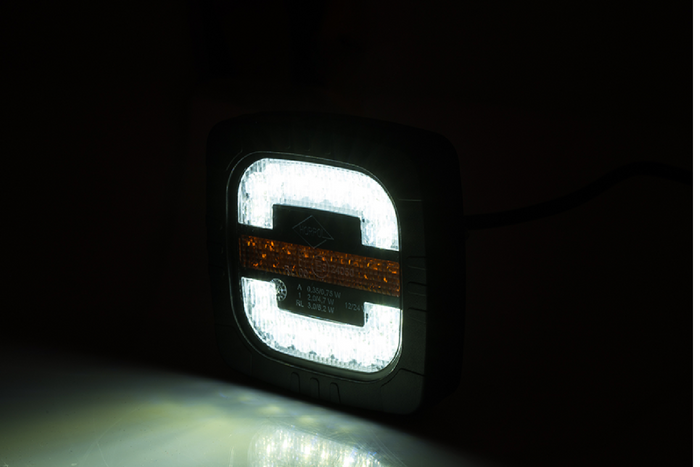 HORPOL ROCA LZD 2805 LED elülső lámpa 3 funkció univerzális tartóval