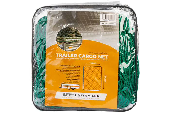 Szállítóháló UNITRAILER pótkocsihoz, a pótkocsi rakományának rögzítésére 150x270cm