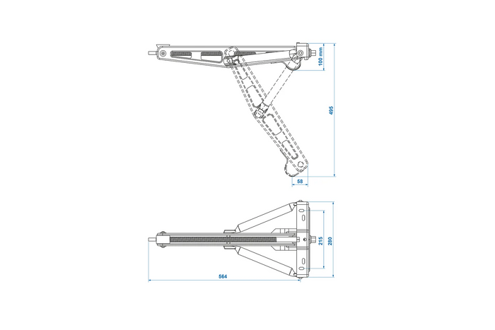 ProPlus 361504 kihúzható saroktámasztó 750 kg-os utánfutóhoz 495 mm