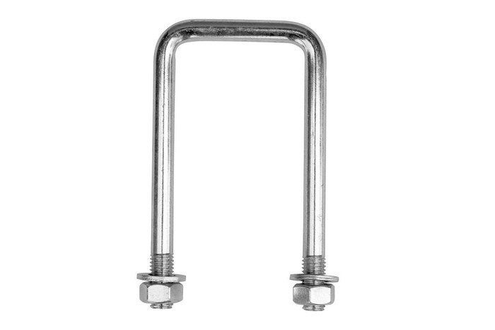 DROMET C típusú négyzet alakú bilincs anyákkal és alátétekkel M12 145/62/145