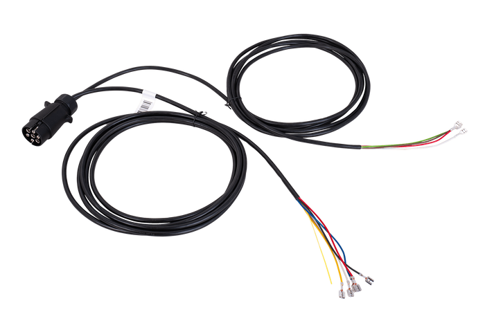 MANTES elektromos szerelési kábelköteg 4m-es 7 tűs dugóval, 6,3-as csatlakozókkal