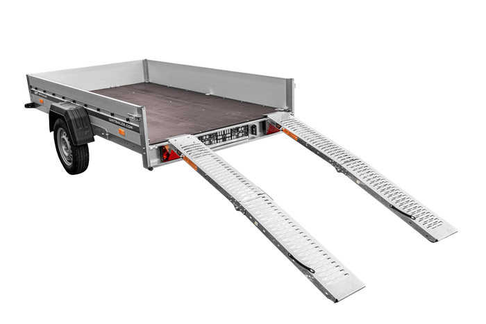 UNITRAILER ALR004B összecsukható rámpák acél felhajtórámpák pótkocsikhoz 190 cm 400 kg 2 darabos készlet
