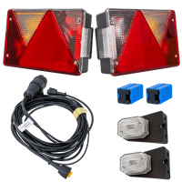 Lámpakészlet: ASPÖCK MULTIPOINT IV hátsó lámpák + ASPÖCK FLEXIPOINT I oldalsó helyzetjelző lámpák + MANTES 4,5 m-es 13 tűs kábelköteg